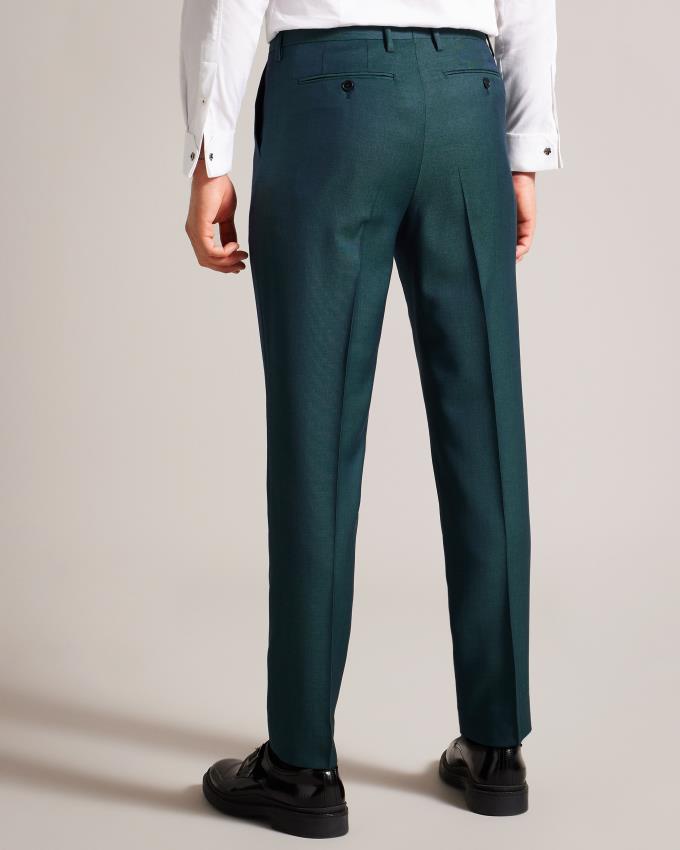 Pantalon Ted Baker Slim Wool Tonic Turquoise Bleu Homme | FIY-10630538